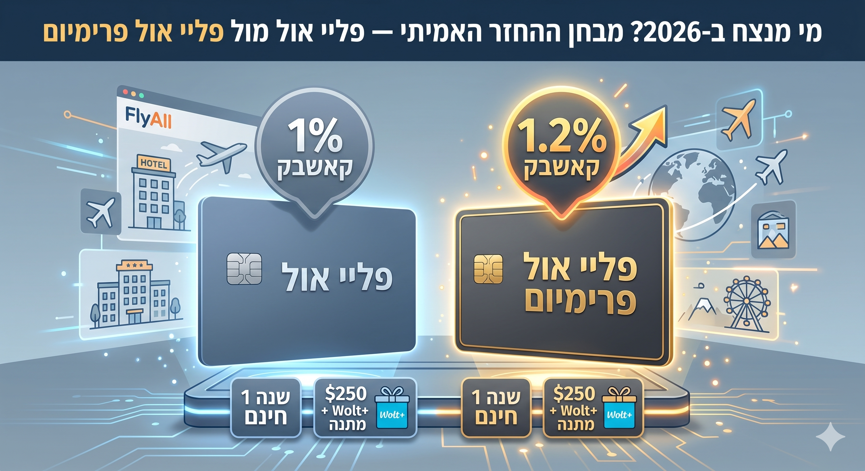 פליי אול מול פליי אול פרימיום — כשהכרטיסים חינמיים, מה הסיבה לא לקחת את הפרימיום ב-2026?